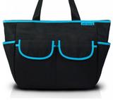 Bolsa Maternidade Mamãe Bebê preto e azul Jacki Design