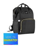 Bolsa Maternidade Mochila Mamãe Bebê Impermeavel Celular Mãe Leite Frauda Mamadeira PRETO - Miramart