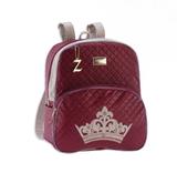 Bolsa Mochila Maternidade Bebê Menina Coroa Alteza Vermelha - Sônia enxovais