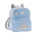 Bolsa Mochila Maternidade Bebê Menino Coroa Alteza Azul P - Sônia enxovais