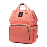 Bolsa Mochila Maternidade Bebê Multifuncional Térmica Impermeável Cor Salmão - Thata esportes