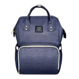 Bolsa Mochila Maternidade Land Azul Marinho Térmica