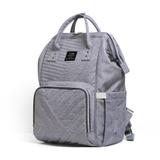 Bolsa Mochila Maternidade Land Cinza Claro Térmica cabo USB