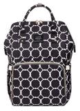 Bolsa Mochila Maternidade Land Preta Branco Térmica