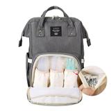 Bolsa Mochila Maternidade Lequeen Original Cinza