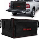 Bolsa Para Caçamba Pick-Up Horizontal Universal 407 Litros Shutt Lona Preta Com Detalhes Vermelho