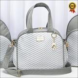 Bolsa Pequena Maternidade Chevron Cinza - Batistela Baby