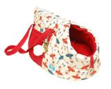 Bolsa Pet Transporte Passeio com Bolso e Pingente - Vermelho Bailarinas - Tili pet