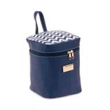 Bolsa Porta Mamadeira Maternidade Luxo Chevron Marinho - Sônia enxovais