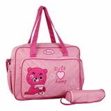 Bolsa Sacola de Maternidade Meninas Rosa c/Trocador e Porta Mamadeira MM121 - Sp express