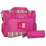 Bolsa Sacola de Maternidade Meninas Rosa c/Trocador e Porta Mamadeira - Sp express