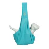Bolsa Sling Pet Woof Classic Moletom Turquesa