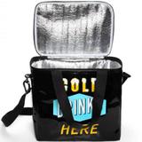 Bolsa Térmica Cold Drinks Here Preto - Versare anos dourados