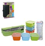 Bolsa termica colors com 6 potes + bloco de gelo ecologico 28x18x10cm ref:scb01019 - Wincy