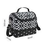 Bolsa Térmica Dupla Bela Vitta preto Com Marmita dupla bege - Jacki design
