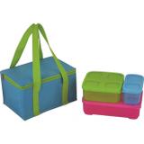 Bolsa termica lancheira marmita fitness com 3 potes marmiteira lunch box completa - Gimp