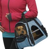 Bolsa Transporte flexível Cães e Gatos avião Azul M GT826 - Lorben