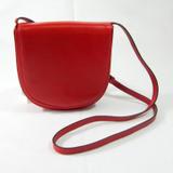 Bolsa transversal meia lua em couro natural vermelha maria adna