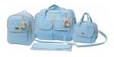 Bolsas De Bebe E Trocador 4 Pç Maternidade Enxoval +ursinho Azul Claro - Espera feliz