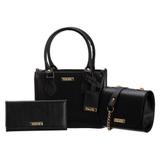 Bolsas Femininas Kit 3 Peças Bolsa Lorena Media Baú e Carteira - DuartS