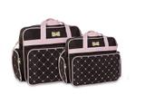 Bolsas Maternidade Charme Marrom 2 Peças. Bolsa e Mala.