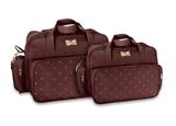 Bolsas Maternidade Charme Vinho 2 Peças. Bolsa e Mala.