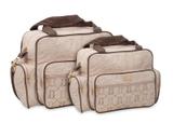 Bolsas Maternidade Teck Bege 2 Peças. Bolsa e Mala. - 1035
