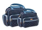 Bolsas Maternidade Teck Marinho 2 Peças. Bolsa e Mala. - 1035