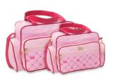 Bolsas Maternidade Teck Rosa 2 Peças. Bolsa e Mala. - 1035