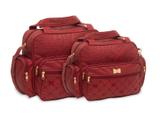 Bolsas Maternidade Teck Vermelho 2 Peças. Bolsa e Mala. - 1035