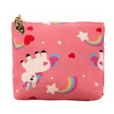 Bolsinha Porta Moedas Unicórnios Birô Rosa