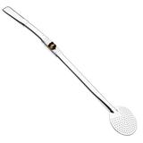 Bomba 25cm Para Chimarrão Tereré Aço Inox Sem Rosca Pingente Cavalo Crioulo - Zanline