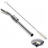 Bomba 25cm Para Tererê Chimarrão Aço Inox 304 Bojo Com Rosca - Nacional