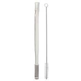 Bomba Chimarrão E Tereré Aço Inox Rosqueável Mola 21cm Lisa - Bortonaggio