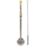 Bomba De Chimarrão de Cuia Com Rosca Aço Inox 304 Banho Ouro Violão - Zanline