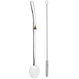 Bomba De Chimarrão Tereré Aço Inox 25cm Com Rosca Pingente Nossa Senhora - Zanline