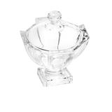 Bomboniere 12 cm de cristal transparente com tampa e pé Stage Wolff - 26478
