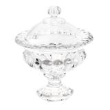 Bomboniere 23 cm de cristal transparente com tampa e pé Sussex Wolff - 2138