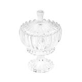 Bomboniere 24,5 cm de cristal transparente com tampa e pé Geneva Wolff - 25531