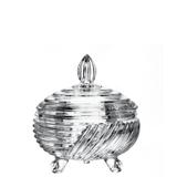 Bomboniere / Compoteira Cristal C/ Tampa Linium 20,5 Cm - Dayhome
