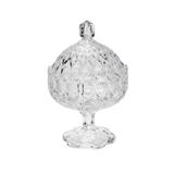 Bomboniere de Cristal 10,5cm com Pé e Tampa Angélica Wolff - Rojemac