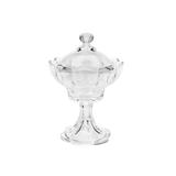 Bomboniere de Cristal com Pé e Tampa Tulip 12cm - Wolff