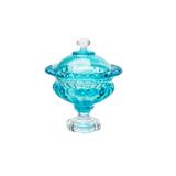 Bomboniere de Cristal Turquesa Sussex 19,5x23cm - Wolff