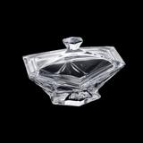 Bomboniere, Porta Doces 16cm De Cristal Ecológico Com Tampa Spectral Bohemia - R5974