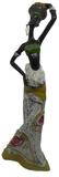 Boneca Africana Decoraçao Vestido Branco Mesa Sala Enfeite - Braslu