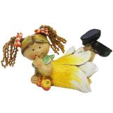 Boneca decoração lírio amarelo em resina - Infinit