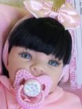 Boneca Tipo Reborn Bebê Realista+ Kit Acessórios 14 Itens Linda - Carinha de anjo