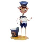 Boneco De Ferro Para Enfeite e Decoraçao Jardim e Flores Marinheiro (BON-M-S6) - Braslu
