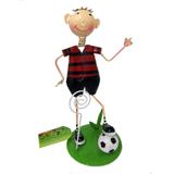 Boneco De Ferro Para Enfeite e Decoraçao Mesa Estante Torcedor Time Futebol Vermelho (BON-P-13) - Braslu