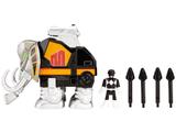 Bonecos Imaginext Mighty Morphin Power Rangers - Black Ranger & Mastodon Zord Fisher-Price